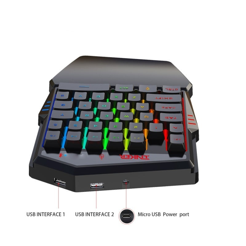 Bluetooth Gaming Keyboard & Mouse Set | Phone Holder