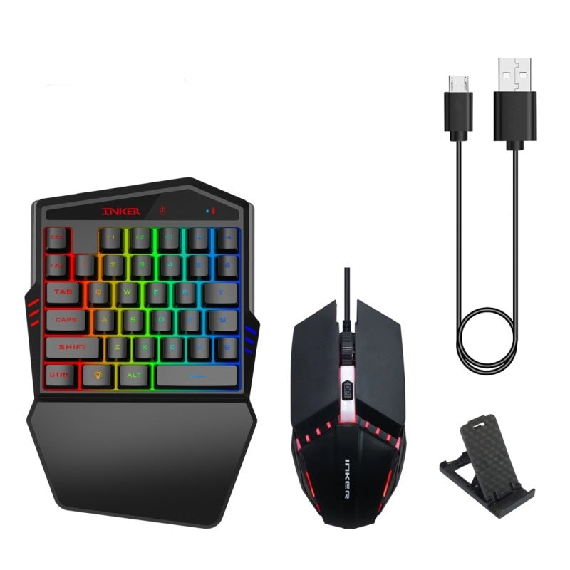 Bluetooth Gaming Keyboard & Mouse Set | Phone Holder