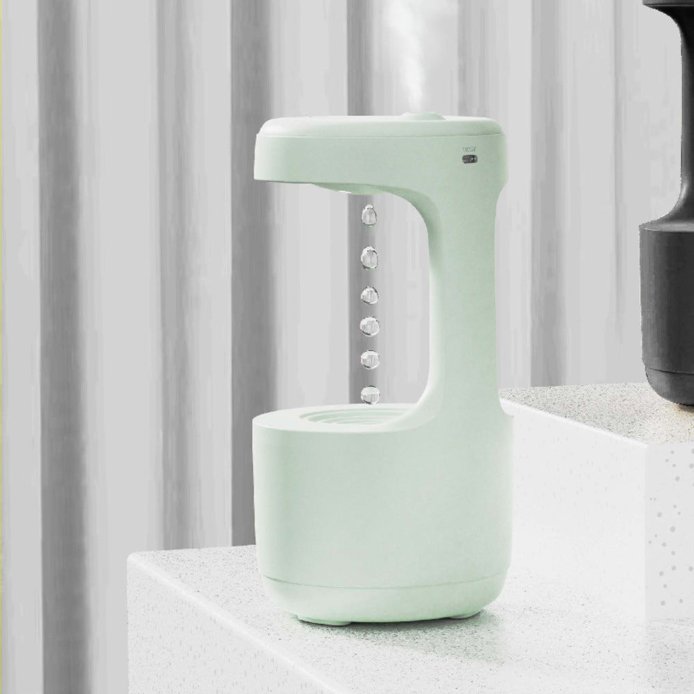 Water Drop Anti-Gravity Humidifier with Clock & LED Display | USB Ultrasonic Aroma Diffuser