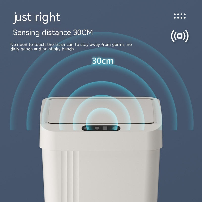 Automatic Smart Induction Trash Can | Touchless Sensor Bin with Lid