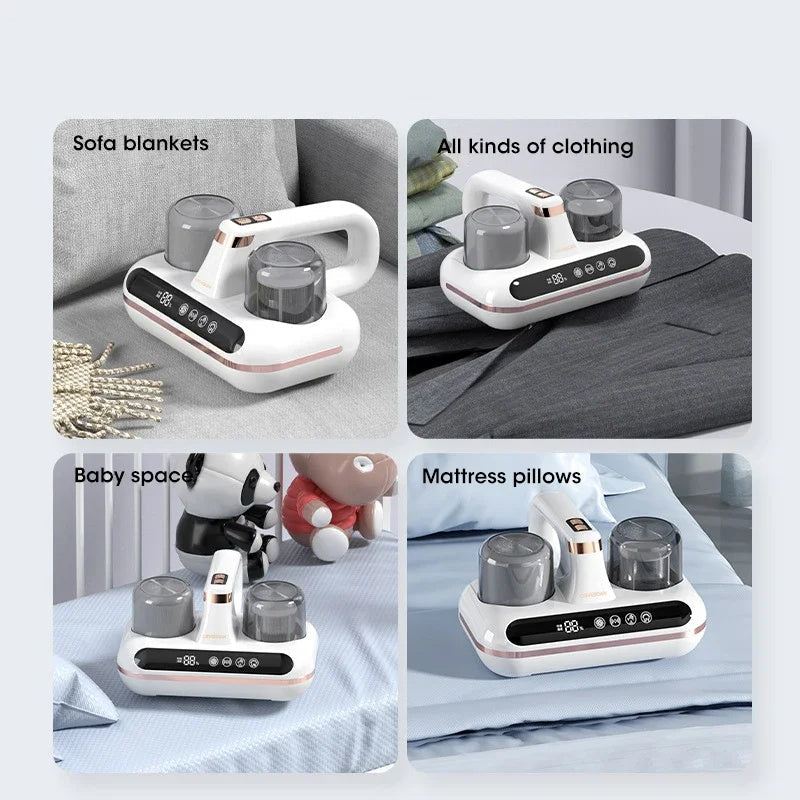 Cordless Handheld Mattress Mite Remover | UV Light & HEPA Filtration
