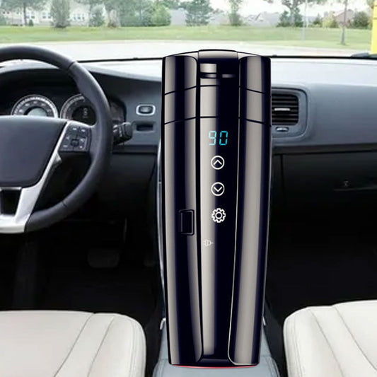 Intelligent Electric Car Heating Mug | 12V/24V Stainless Steel Travel Cup
