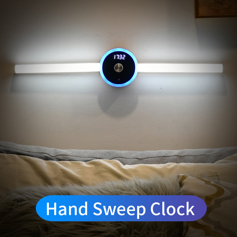 Smart Sensor Cabinet Light with Clock & Timer | Rechargeable LED Lamp