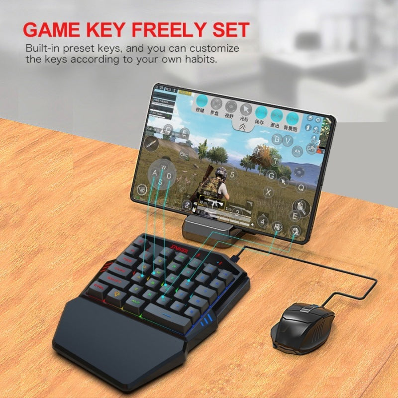 Bluetooth Gaming Keyboard & Mouse Set | Phone Holder