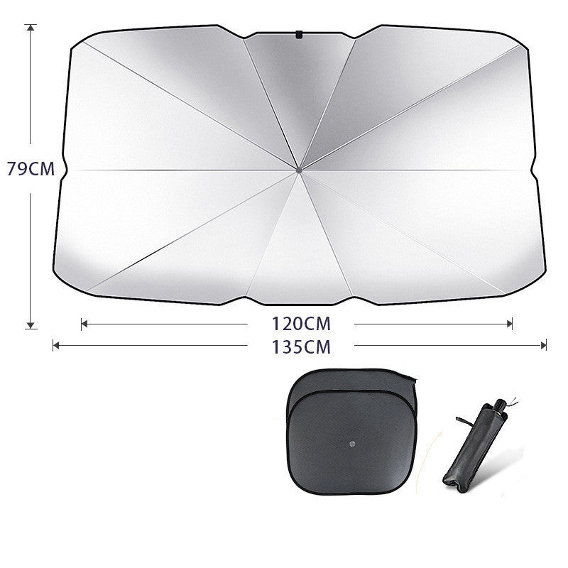 Foldable Car Windshield Sun Shade Umbrella | UV & Heat Protection