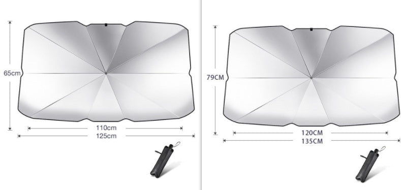 Foldable Car Windshield Sun Shade Umbrella | UV & Heat Protection