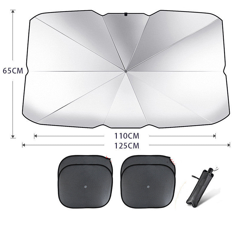 Foldable Car Windshield Sun Shade Umbrella | UV & Heat Protection