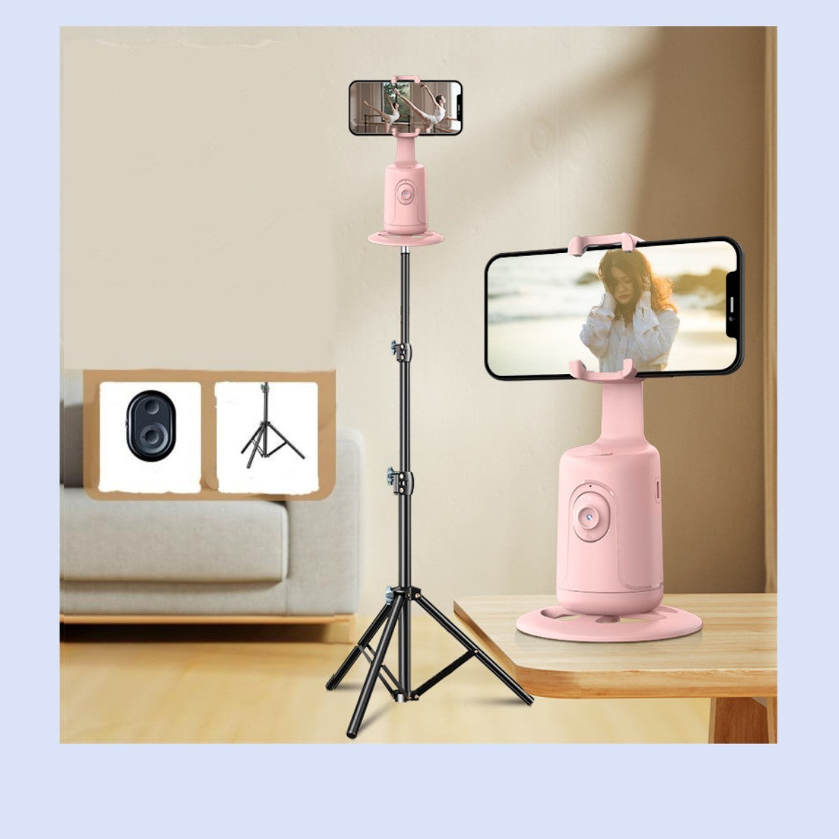 360° Face Tracking Phone Stabilizer with Smart Video Capture