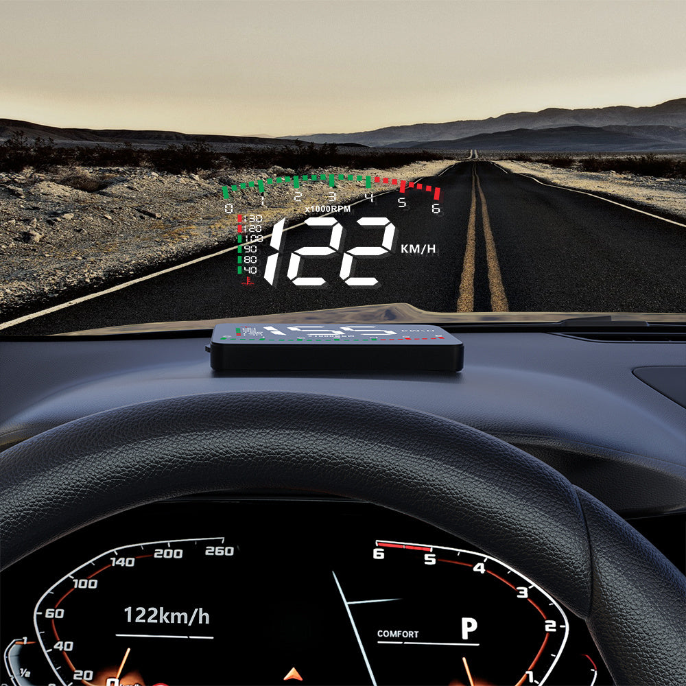 HD Car Head-Up Display | 3.5" LED Speed Projector with OBD Connection