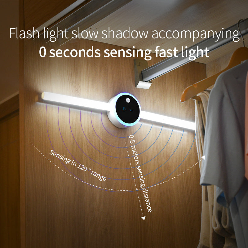Smart Sensor Cabinet Light with Clock & Timer | Rechargeable LED Lamp