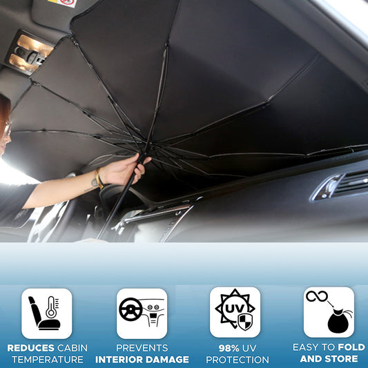 Foldable Car Windshield Sun Shade Umbrella | UV & Heat Protection