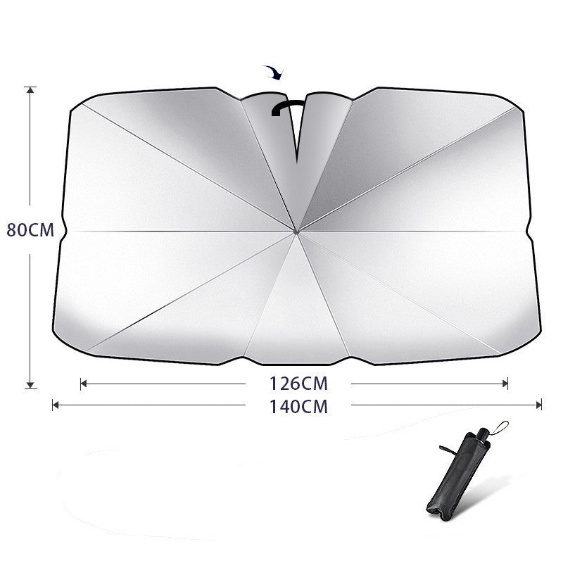 Foldable Car Windshield Sun Shade Umbrella | UV & Heat Protection