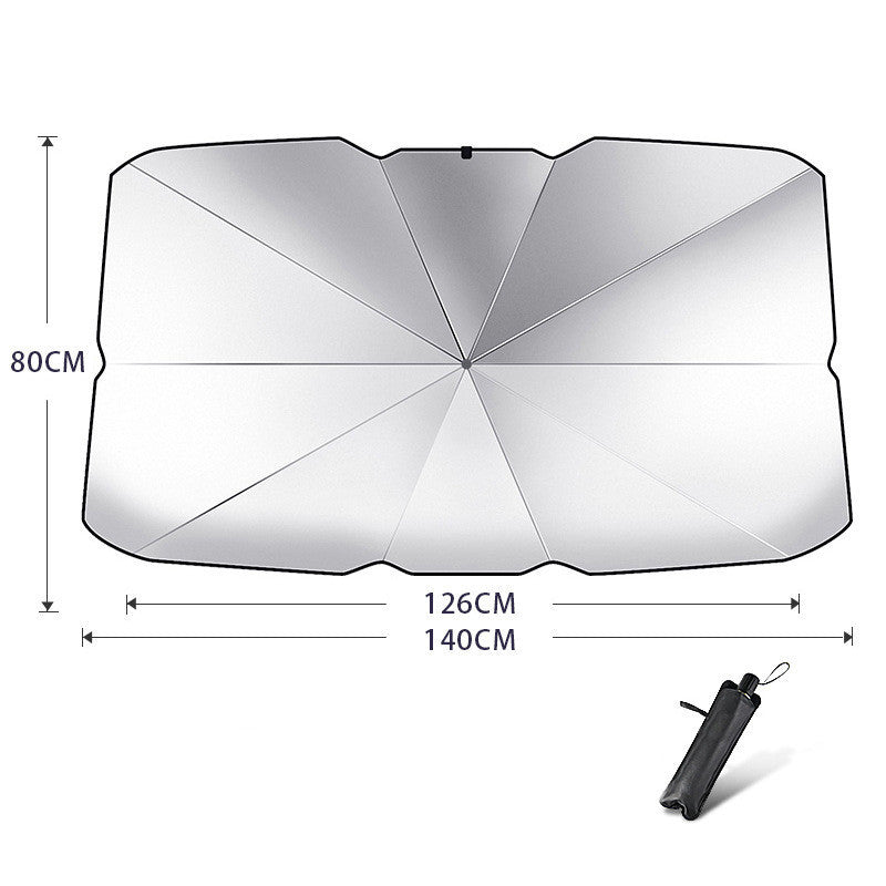 Foldable Car Windshield Sun Shade Umbrella | UV & Heat Protection