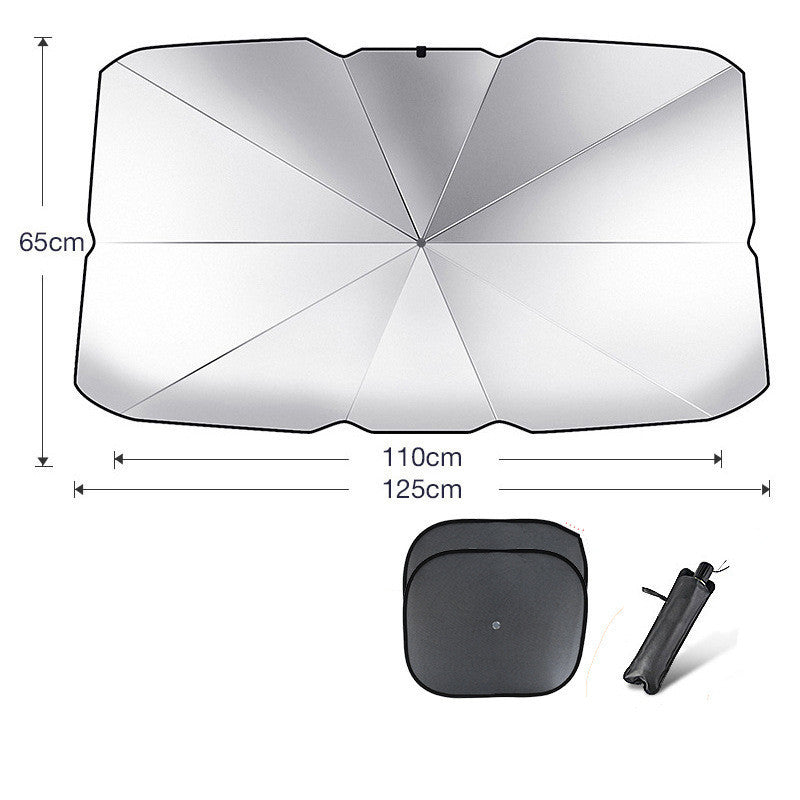 Foldable Car Windshield Sun Shade Umbrella | UV & Heat Protection