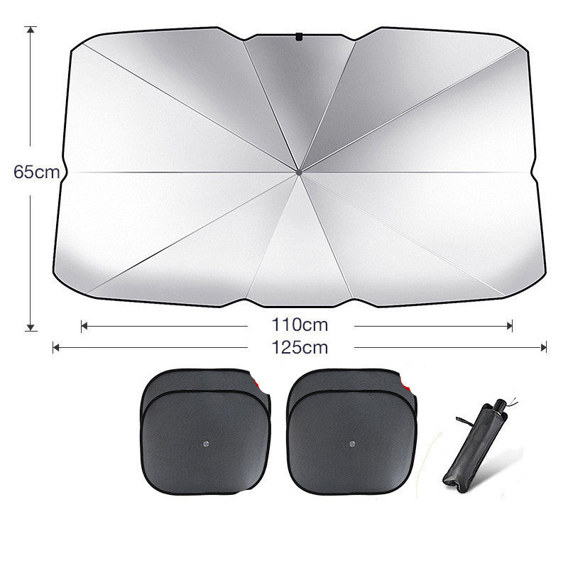 Foldable Car Windshield Sun Shade Umbrella | UV & Heat Protection