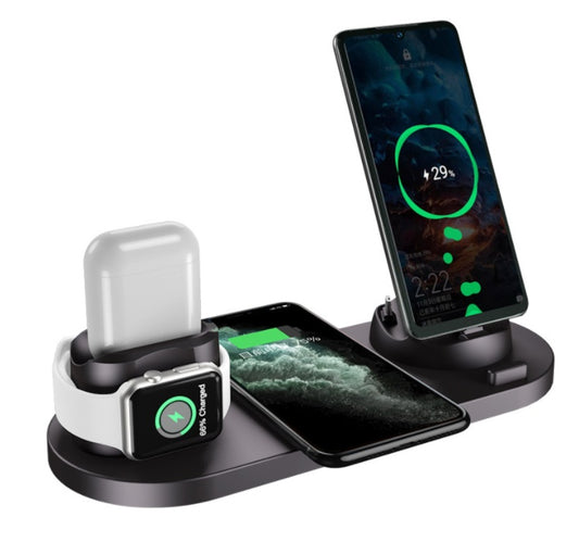 6-in-1 Wireless Charging Dock Station for Multiple Devices