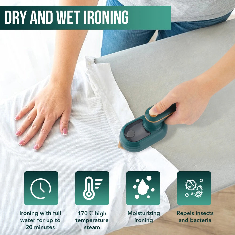 Handheld Mini Rotating Steam Iron | Portable Garment Steamer for Travel & Home