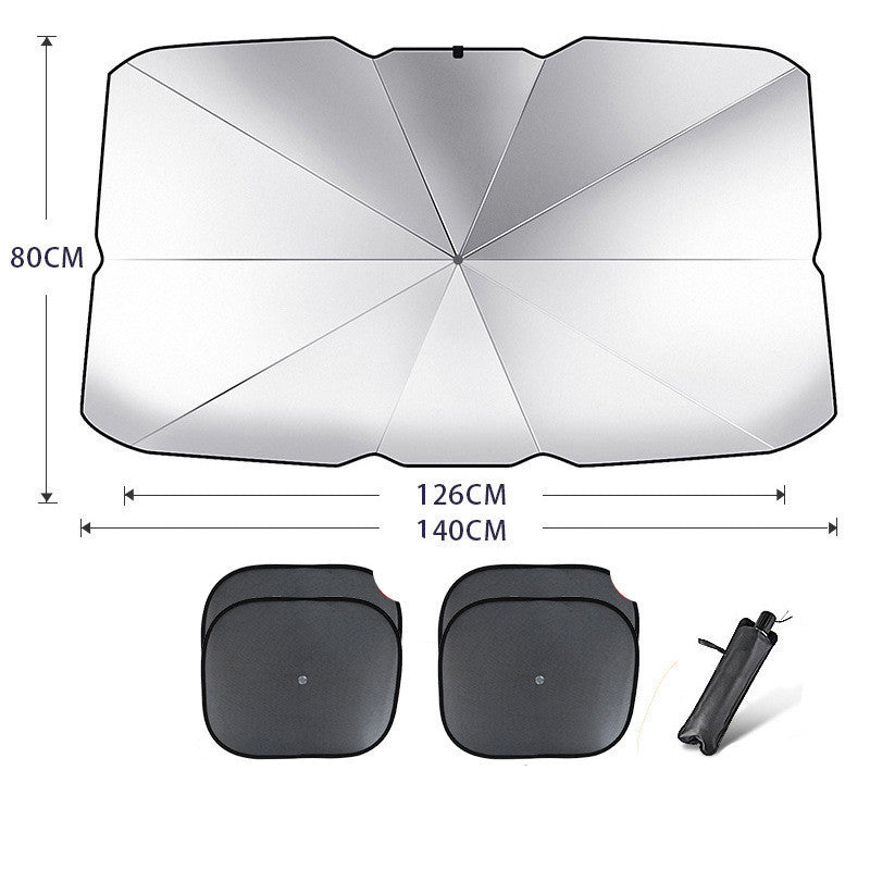 Foldable Car Windshield Sun Shade Umbrella | UV & Heat Protection